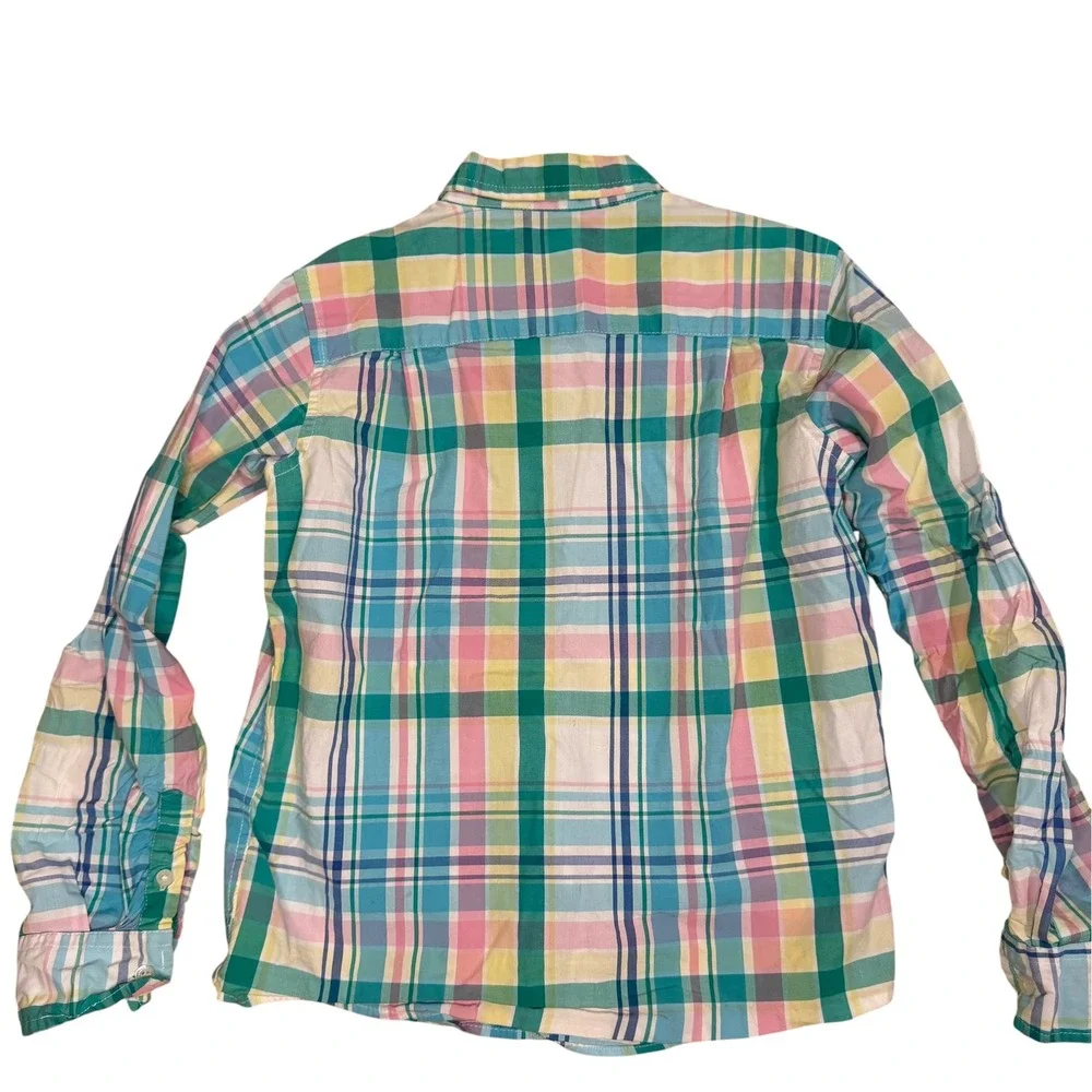 Crown & Ivy Kids Boys‎ Multi Color Plaid Button Down Shirt Size 7 Long Sleeve
